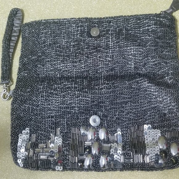 bebe Sequined Evening Wristlet - Picture 7 of 10